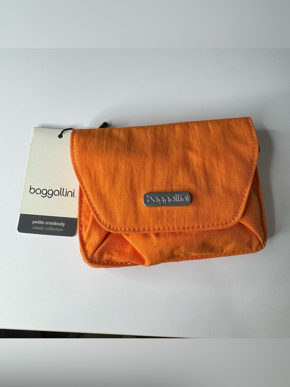NWT Baggallini Orange Petite Crossbody Nylon Mini Travel Bag